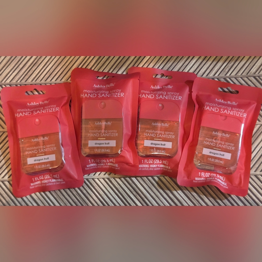 Ashley Belle Hand Sanitizer Moisturizing Spray - Dragon Fruit  - 4 Pack